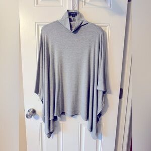 Karen Kane Funnel Neck Poncho 3n94100 Heather Grey Size Large